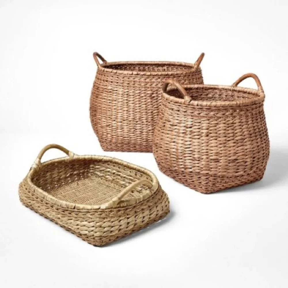 1/ Small Woven Basket with Handles - Threshold  Studio McGee